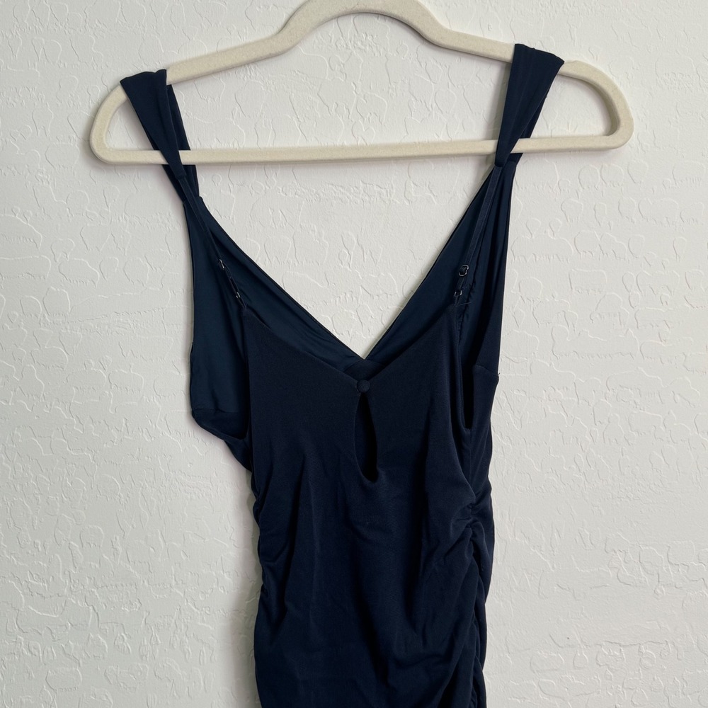 Free People Initimately Long Live Mesh Midi Slip Navy Size S Boho Lightweight - Picture 3 of 14